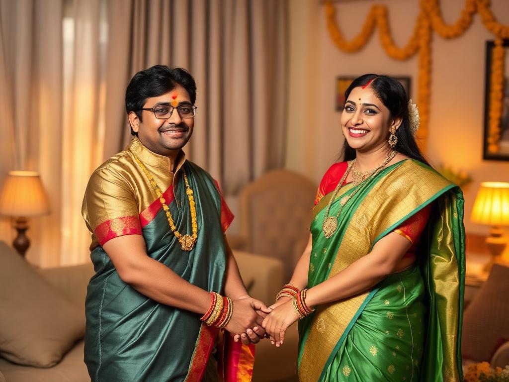 Happy reunited couple after marriage problem solution